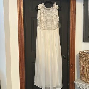 White Dress With Beaded Top